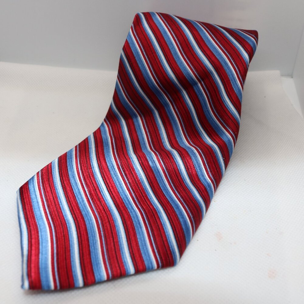 Meeting Street striped tie 100% silk 60" long